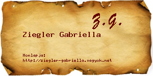 Ziegler Gabriella névjegykártya